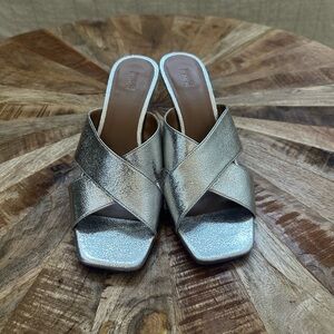 Nordstrom Rack Silver Women's Heeled Mules